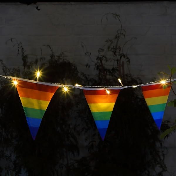 Noma 3m / 30 LED Rainbow Solar Powered Bunting