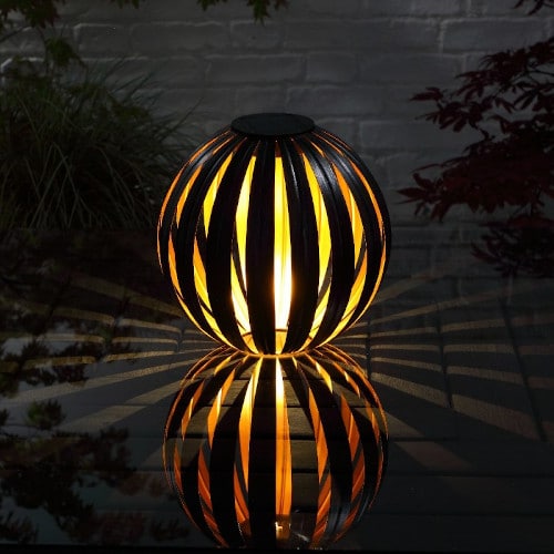 Noma Solar Powered Ribbon Metal Table Light