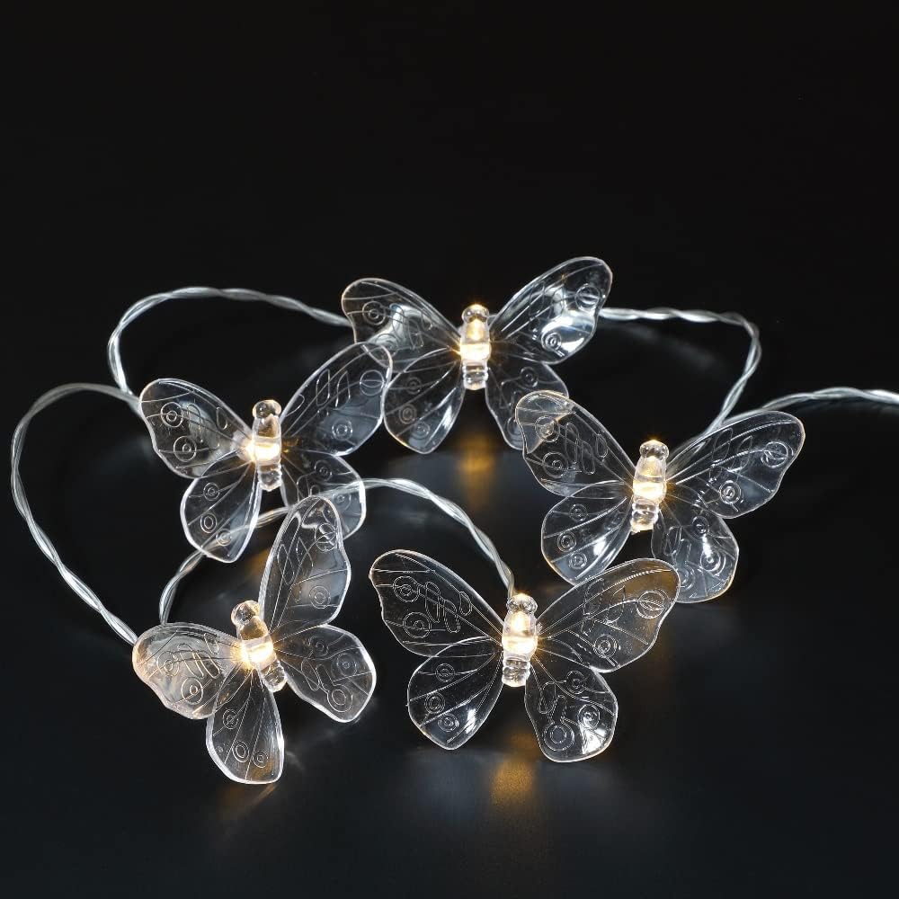 Noma 20 Solar 2.85m Warm White Butterfly Lights