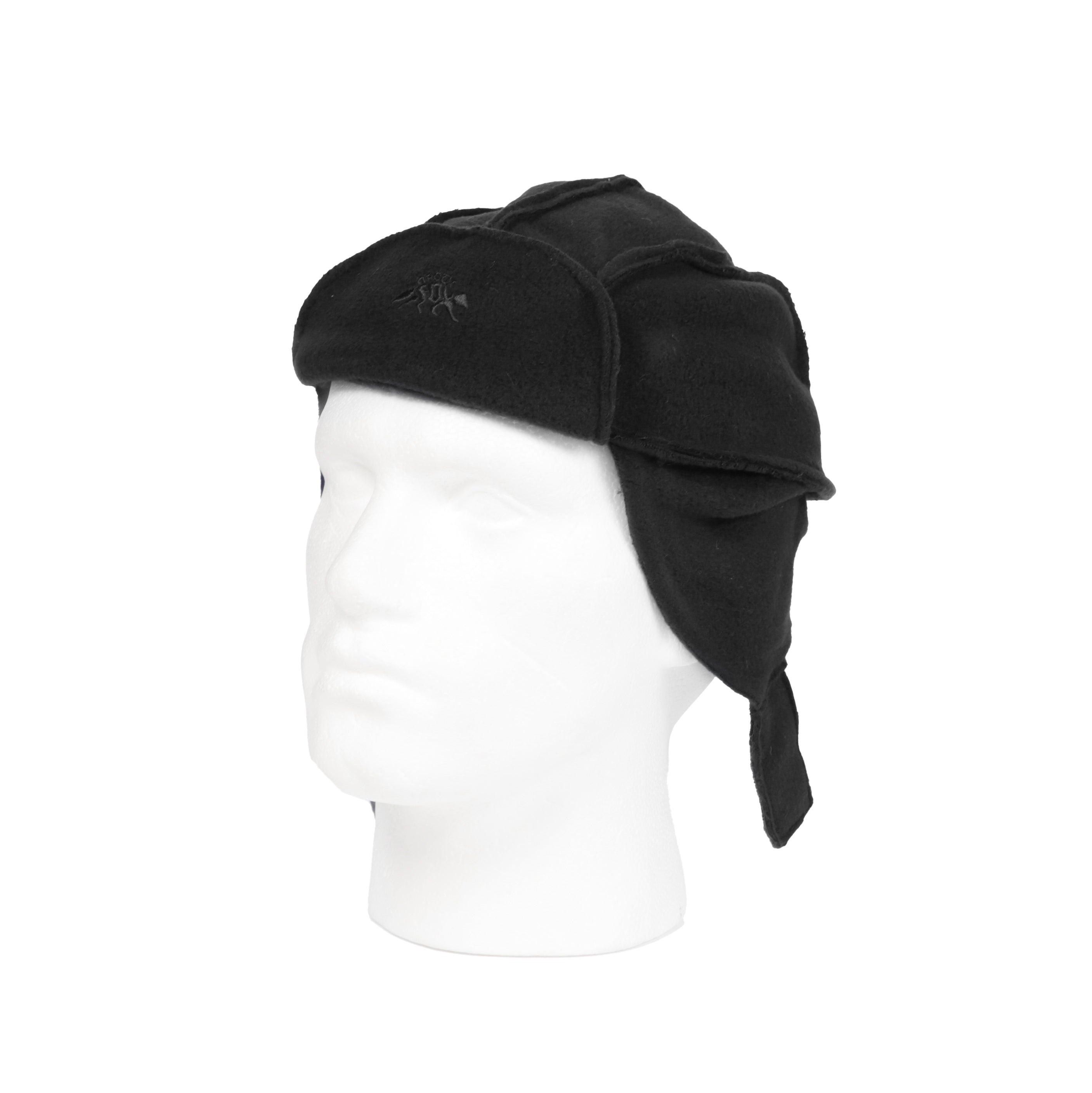 Arctic Fox Fleece Trapper Hat - Black