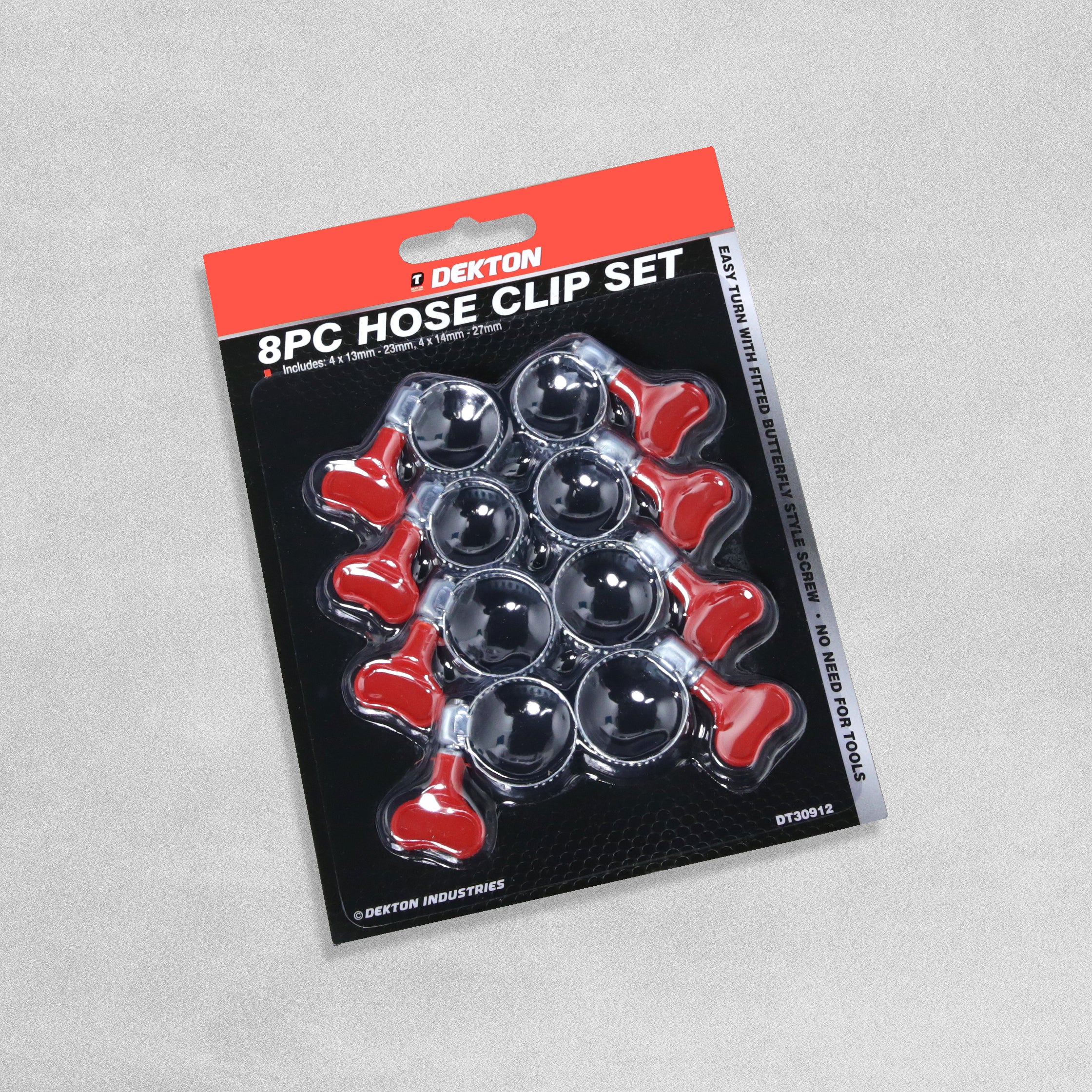 Dekton Hose Clip Set - 8pcs