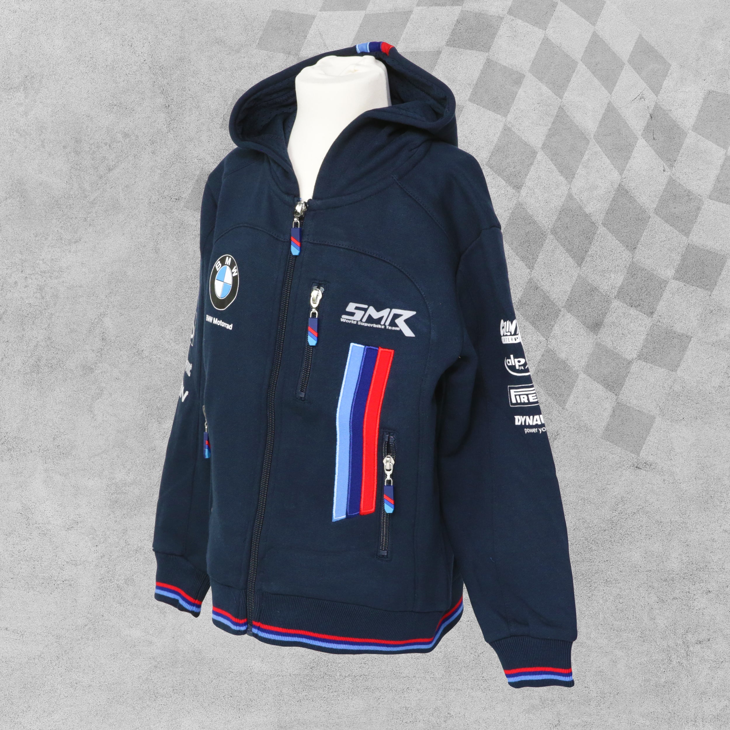 Official BMW Racing Kids Zip Up Hoodie