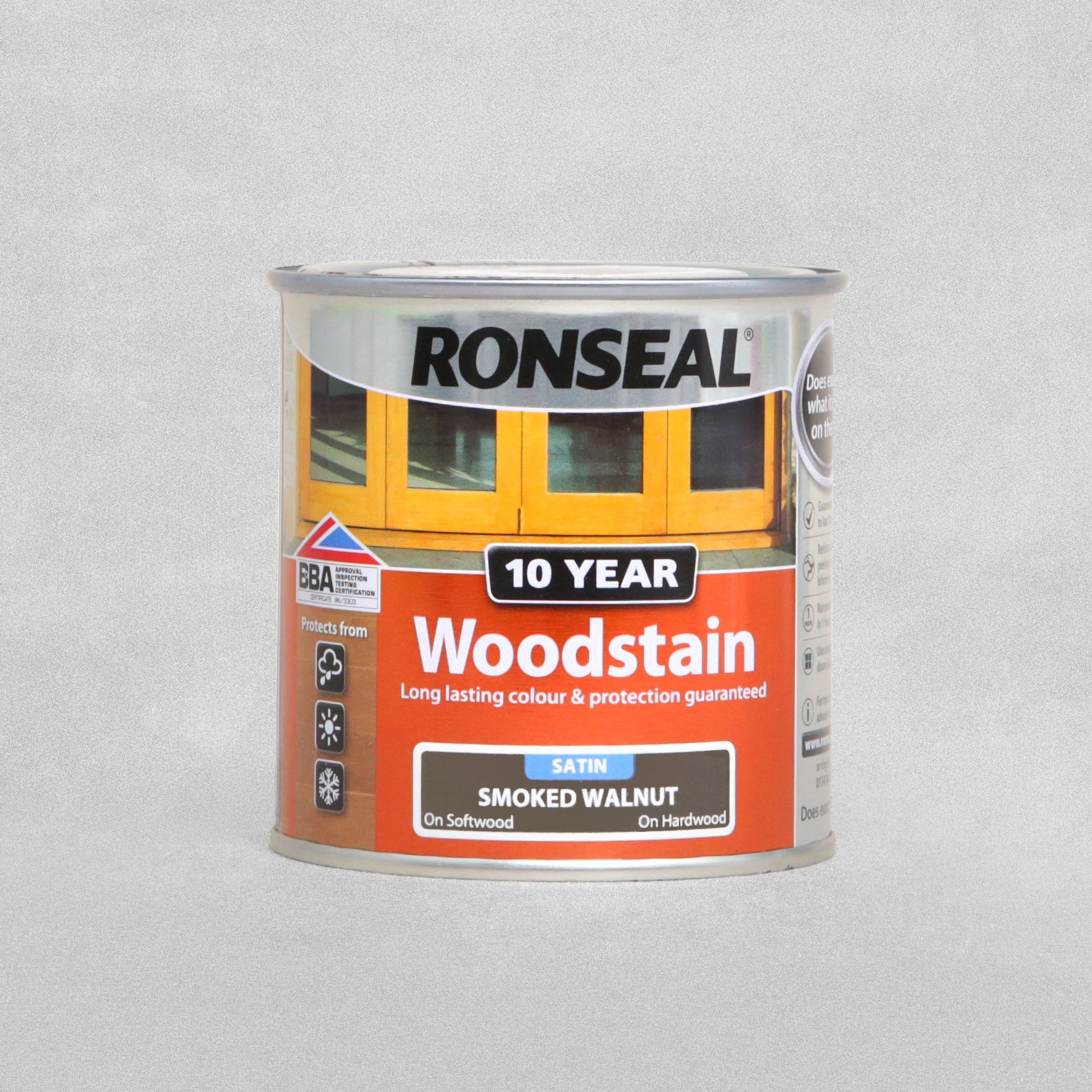 Ronseal Satin Woodstain - Smoked Walnut - 250ml