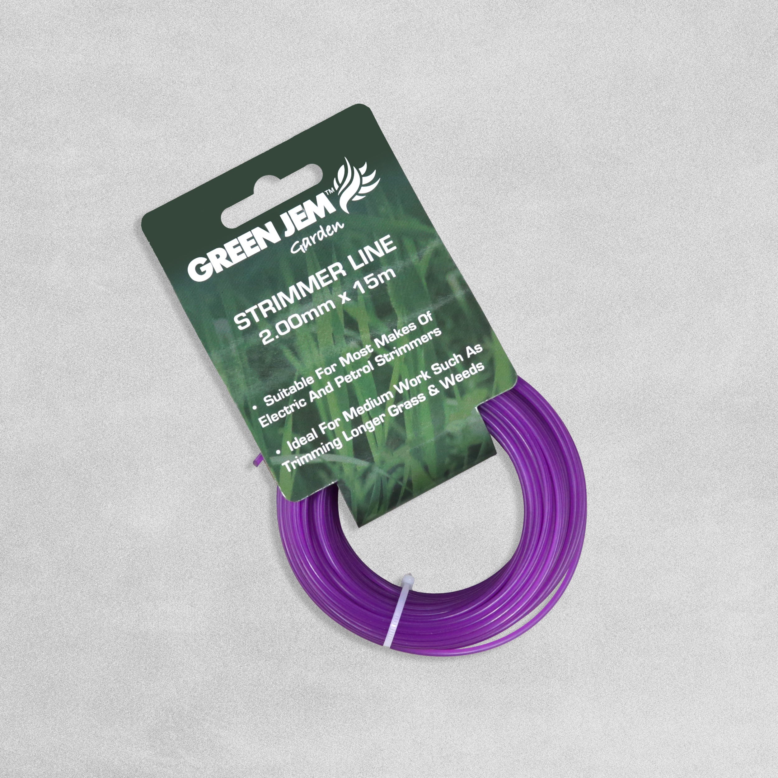 Green Jem Garden Strimmer Line 2.00mm x 15 metre roll - Purple