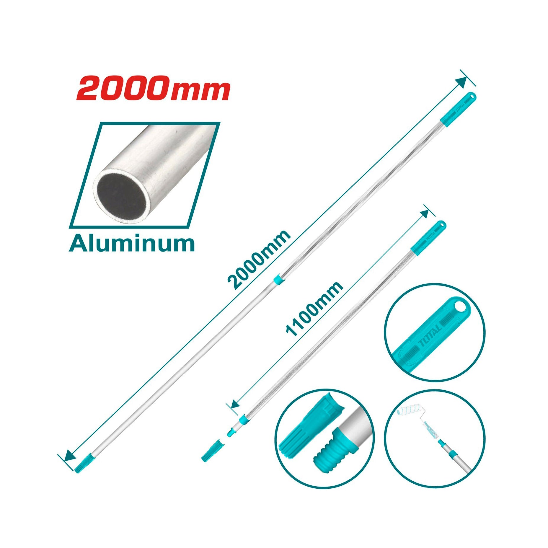 Total Telescopic Rod 2000mm - THTEP0201