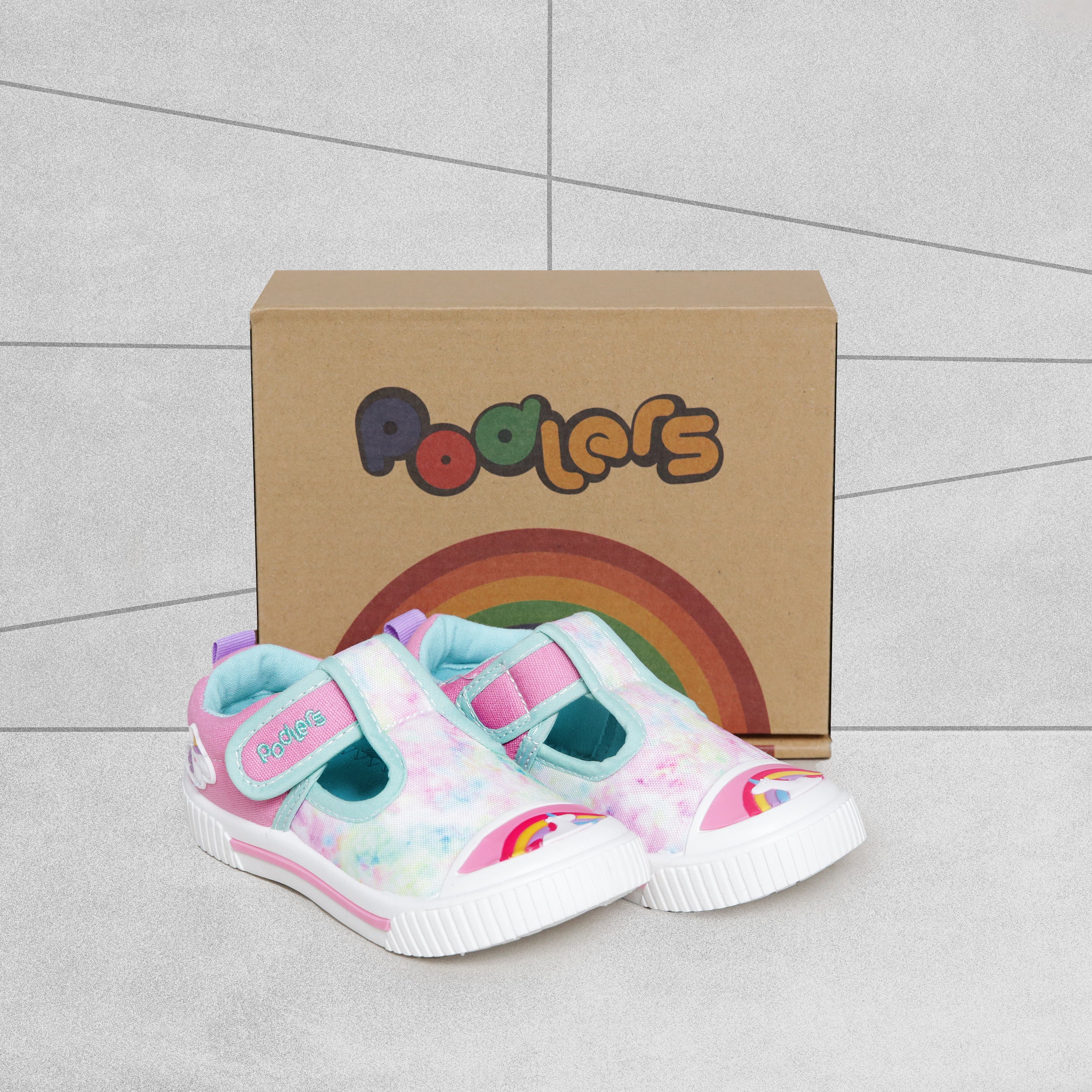 Podlers Kali Unicorn Pink Canvas Shoes