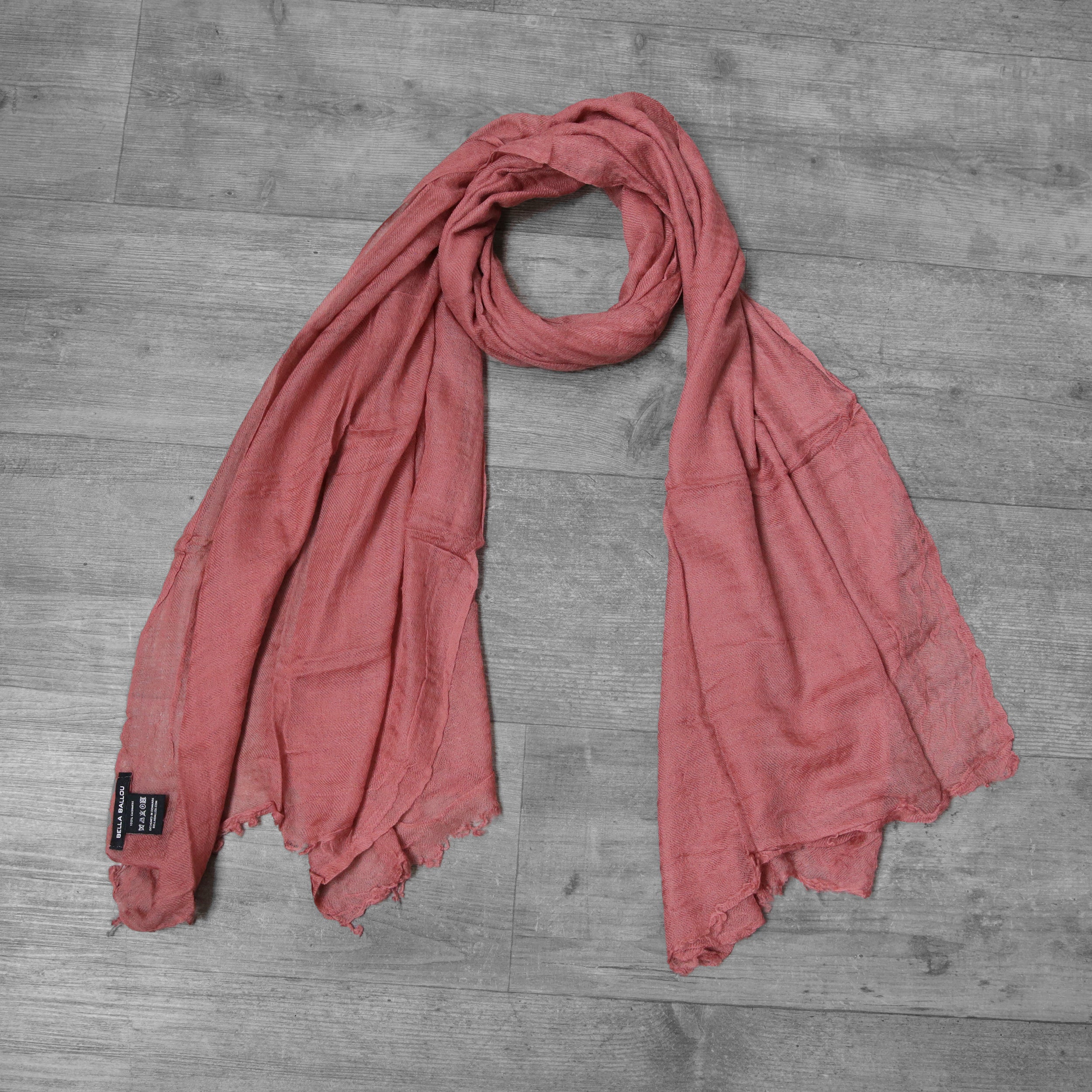 'Bella Ballou' 100% Cashmere Scarf - Dusty Rose