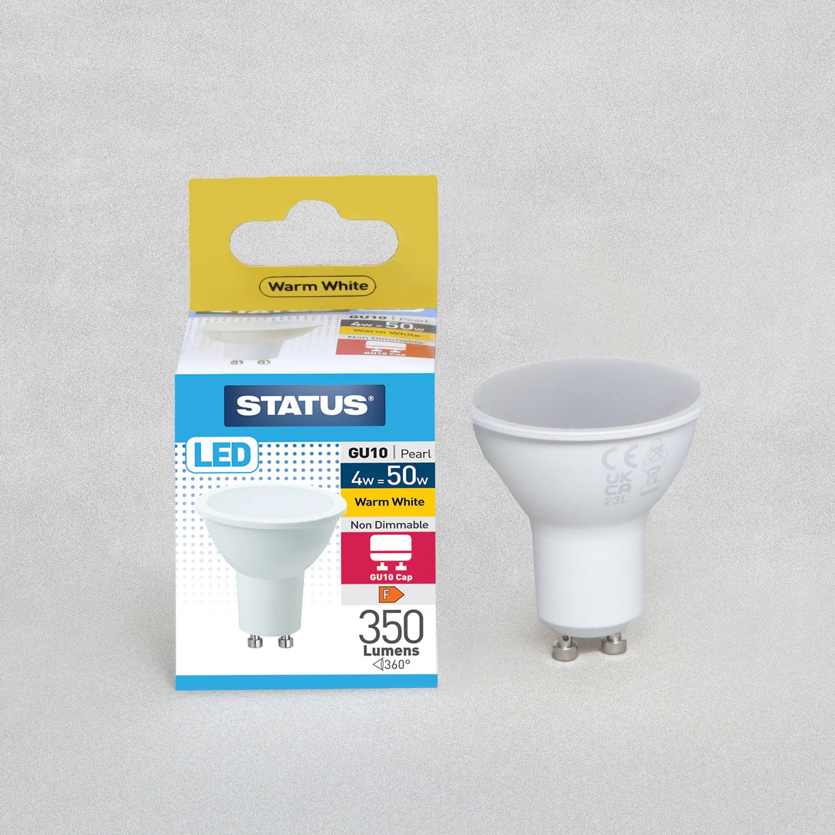 Status LED Pearl Light Bulb GU10 4w=50w - Warm White