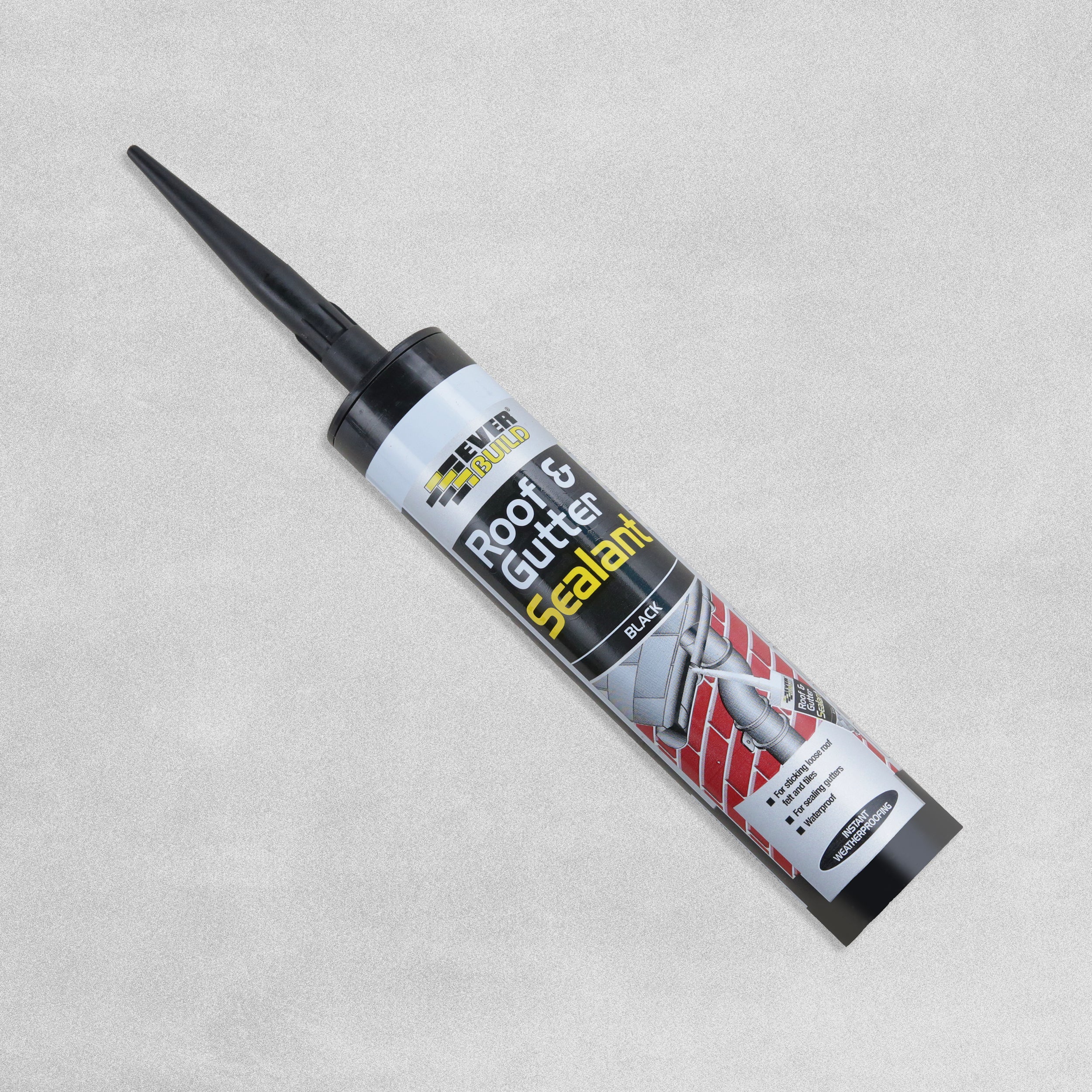 Everbuild Roof & Gutter Sealant Black - 295ml Tube