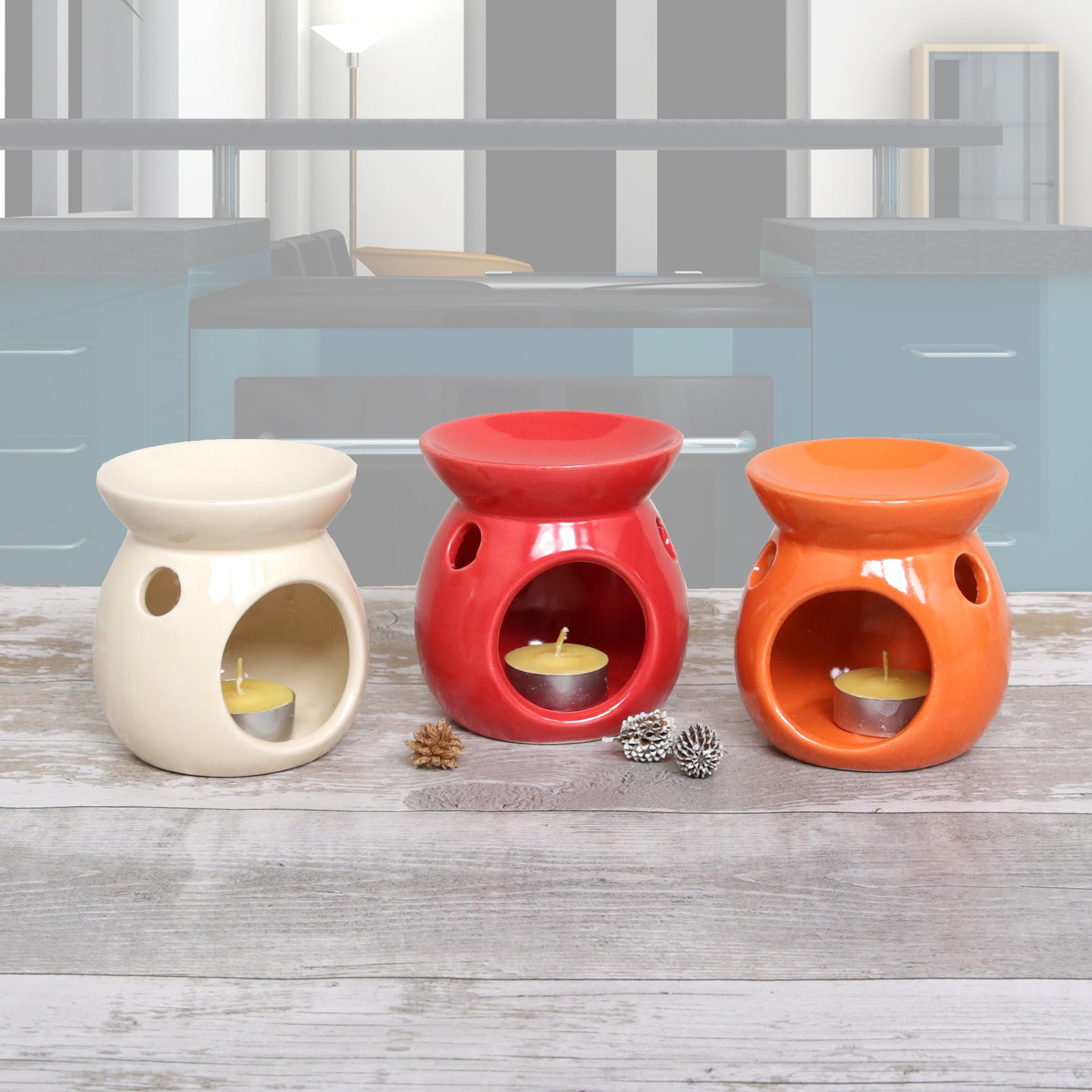 Ceramic Oil/Wax Melt Burner - Various Colours