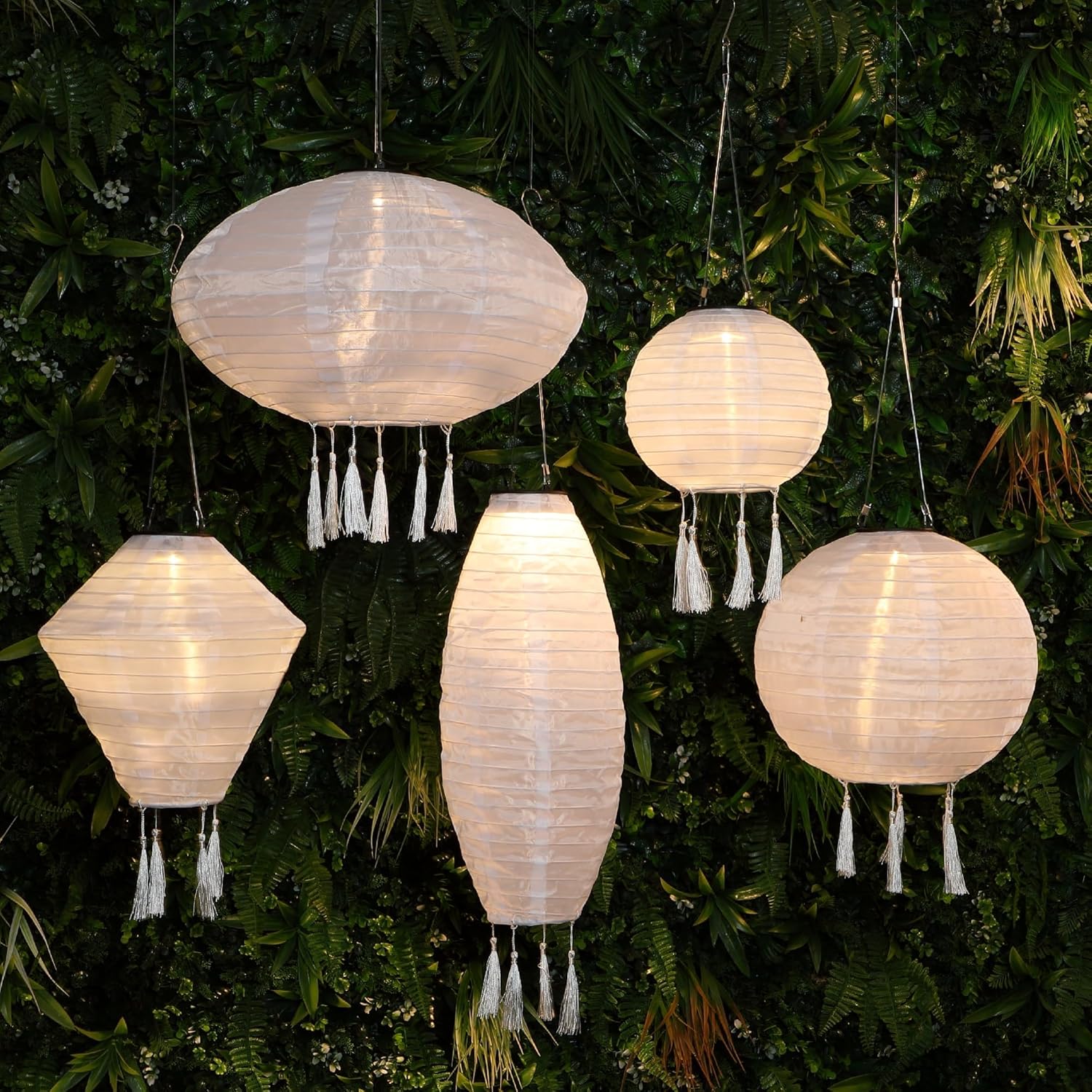 Noma Solar Powered Lanterns with Tassels