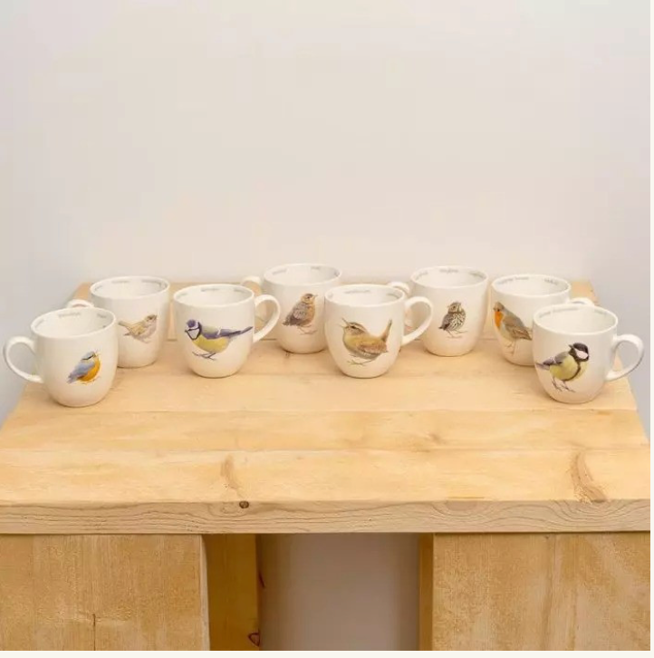 Porcelain Bird Mugs by Elwin van der Kolk