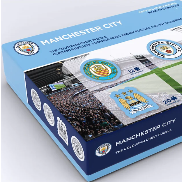 Manchester City Colour-in Crest Jigsaw Puzzles