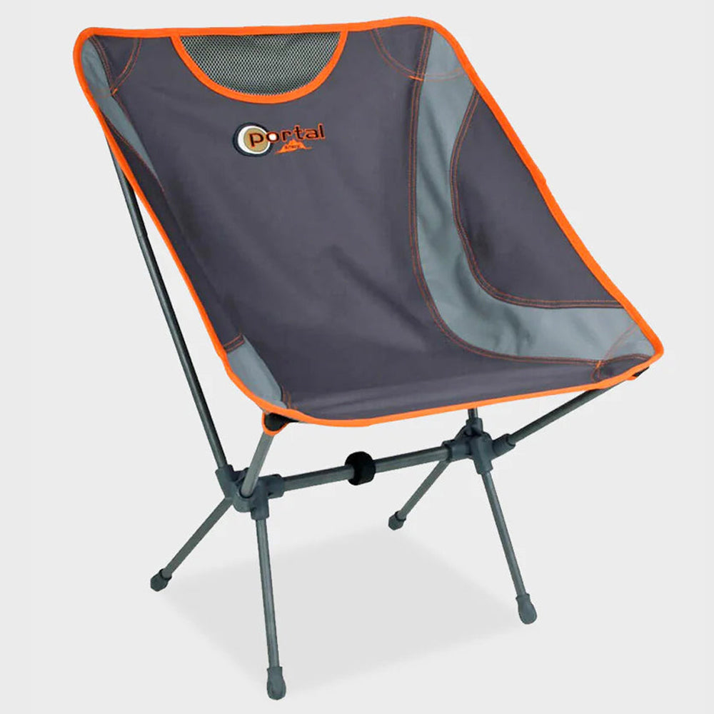 Portal Outdoor - Lightweight Folding Camping Chair - "Aaron" Grey/Orange