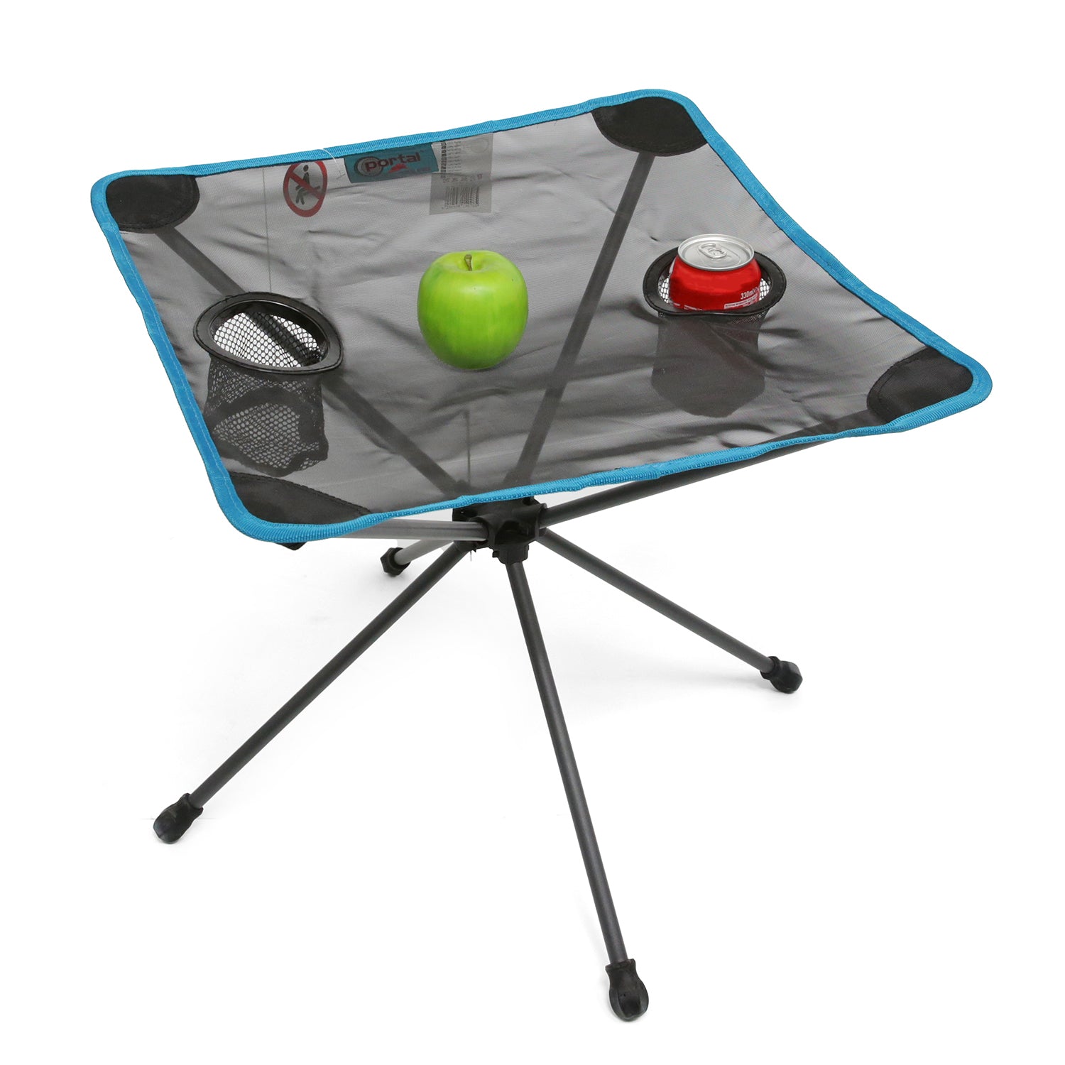 Portal Outdoor - Lightweight Folding Camping Table - "Pop" Grey/Blue