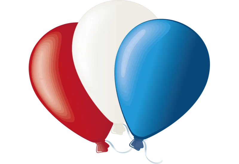 Fantasia 12" Red/ White/Blue Balloons - Pack of 20