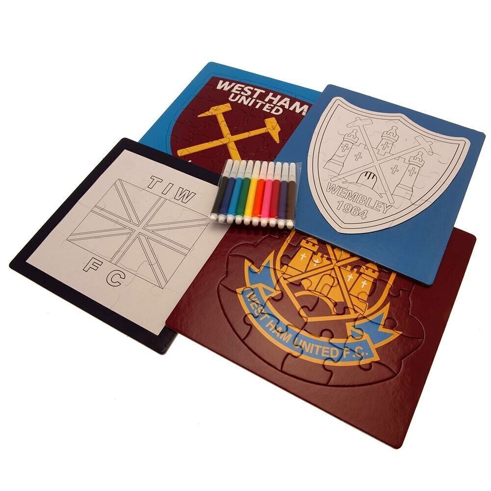 West Ham Colour-in Crest Jigsaw Puzzles