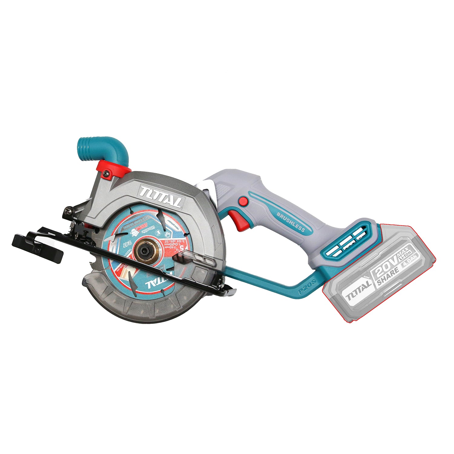 Total Li-Ion 20V Circular Saw 140mm - (Battery Not Included) - TSLI1402