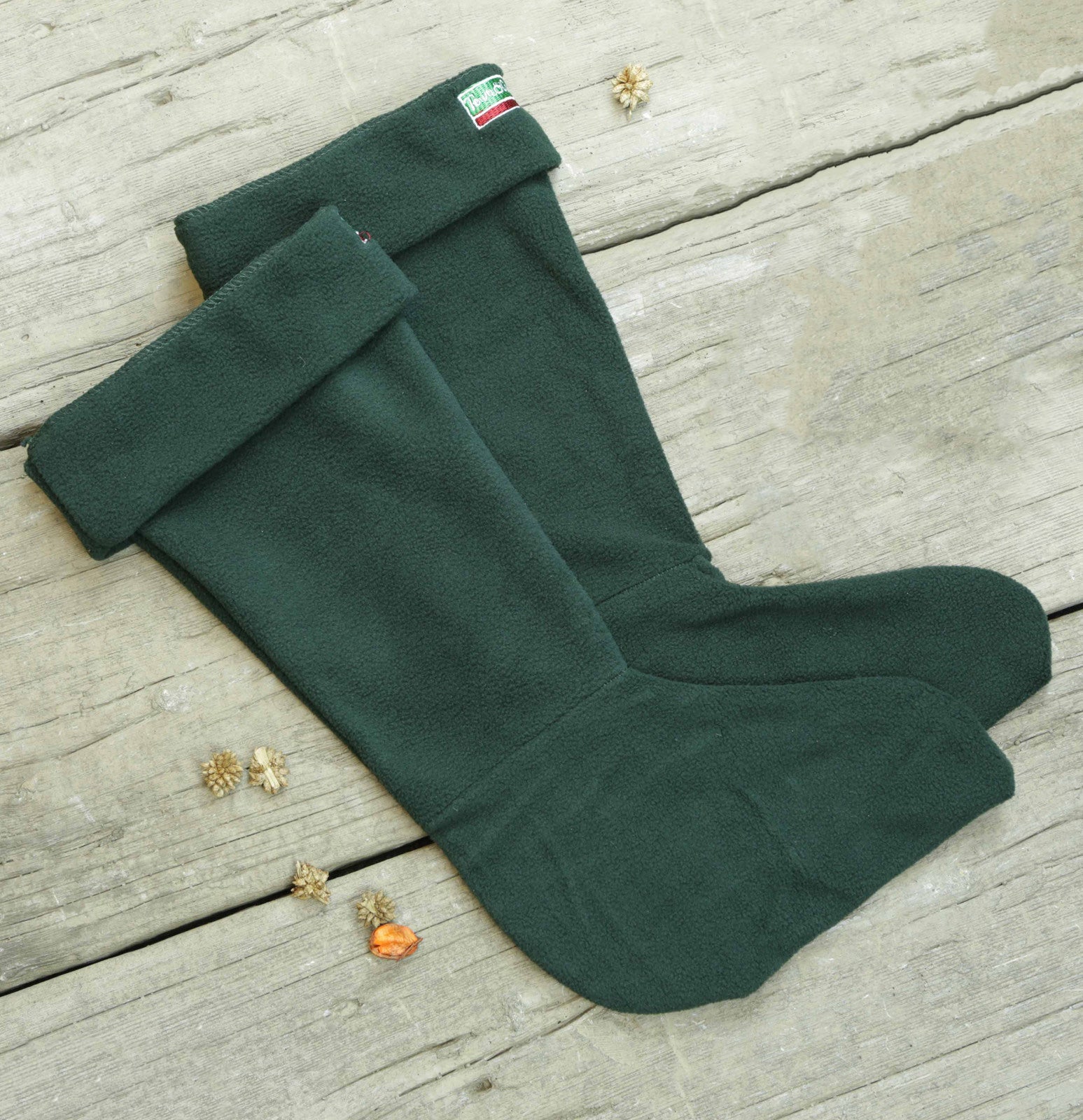 Winter Fleece Wellington Boot Sox Liner 3-5 / Green