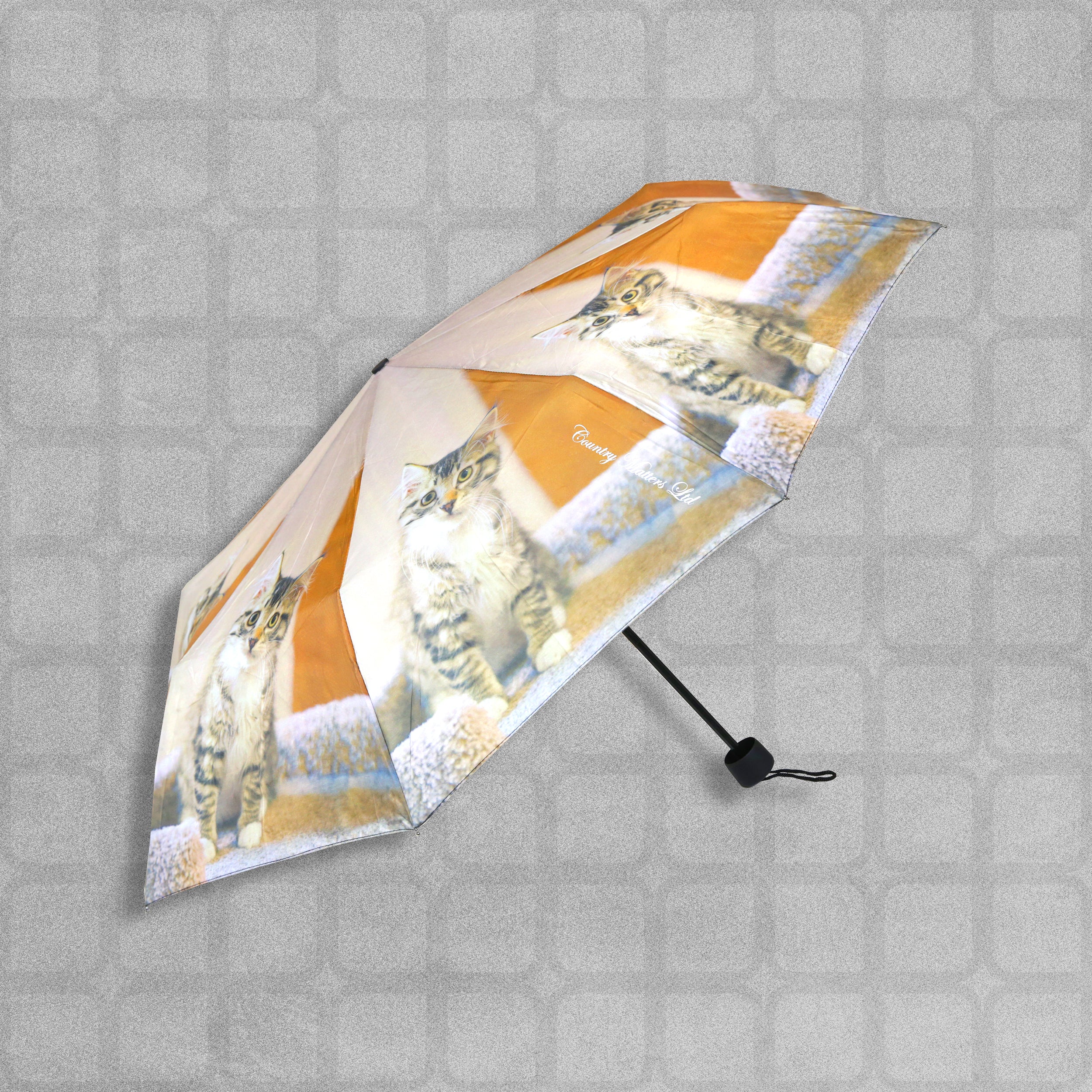 Country Matters Telescopic and Folding Umbrella - 'Kitten'