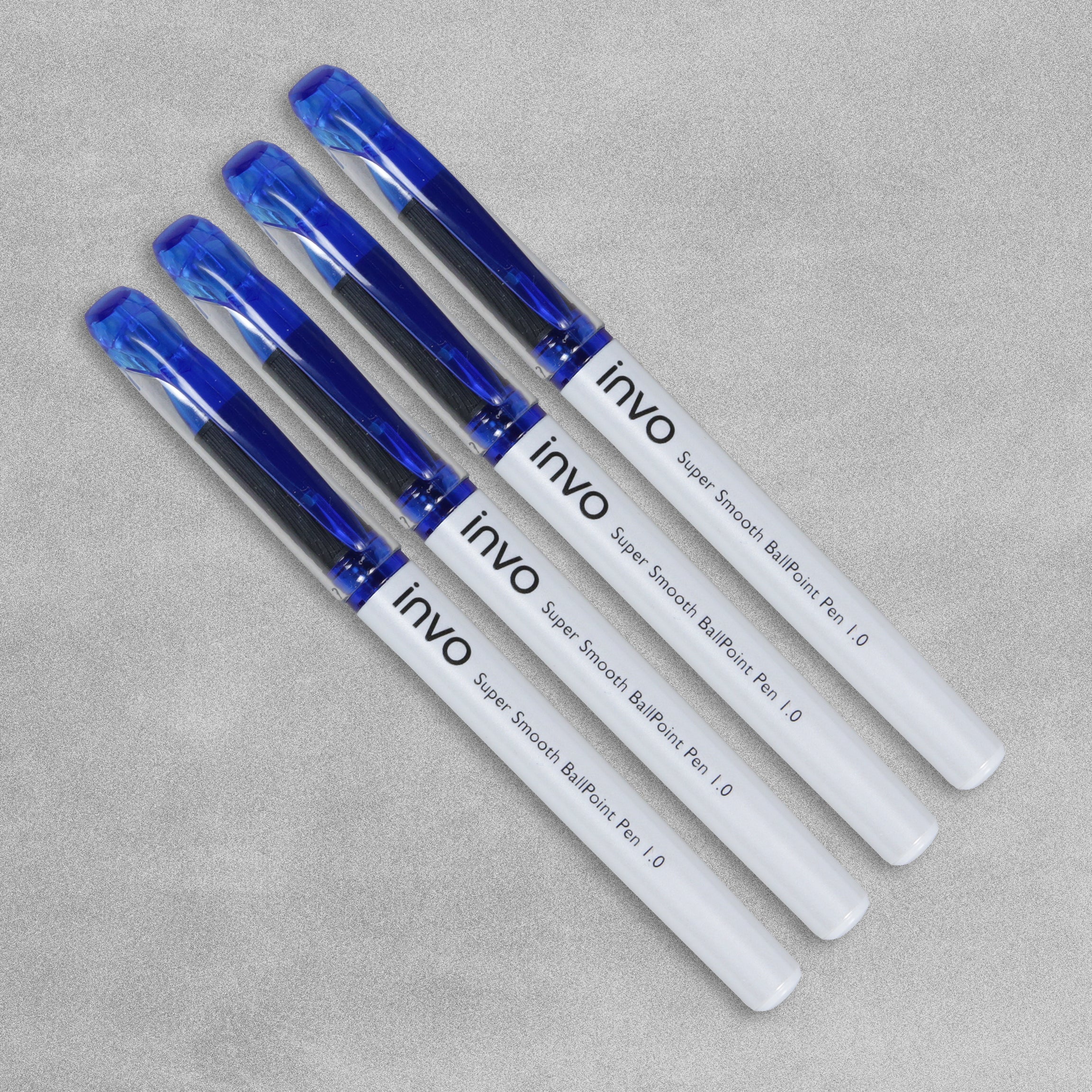 INVO Super Smooth Ballpoint Pen Blue Ink - Pack of 4