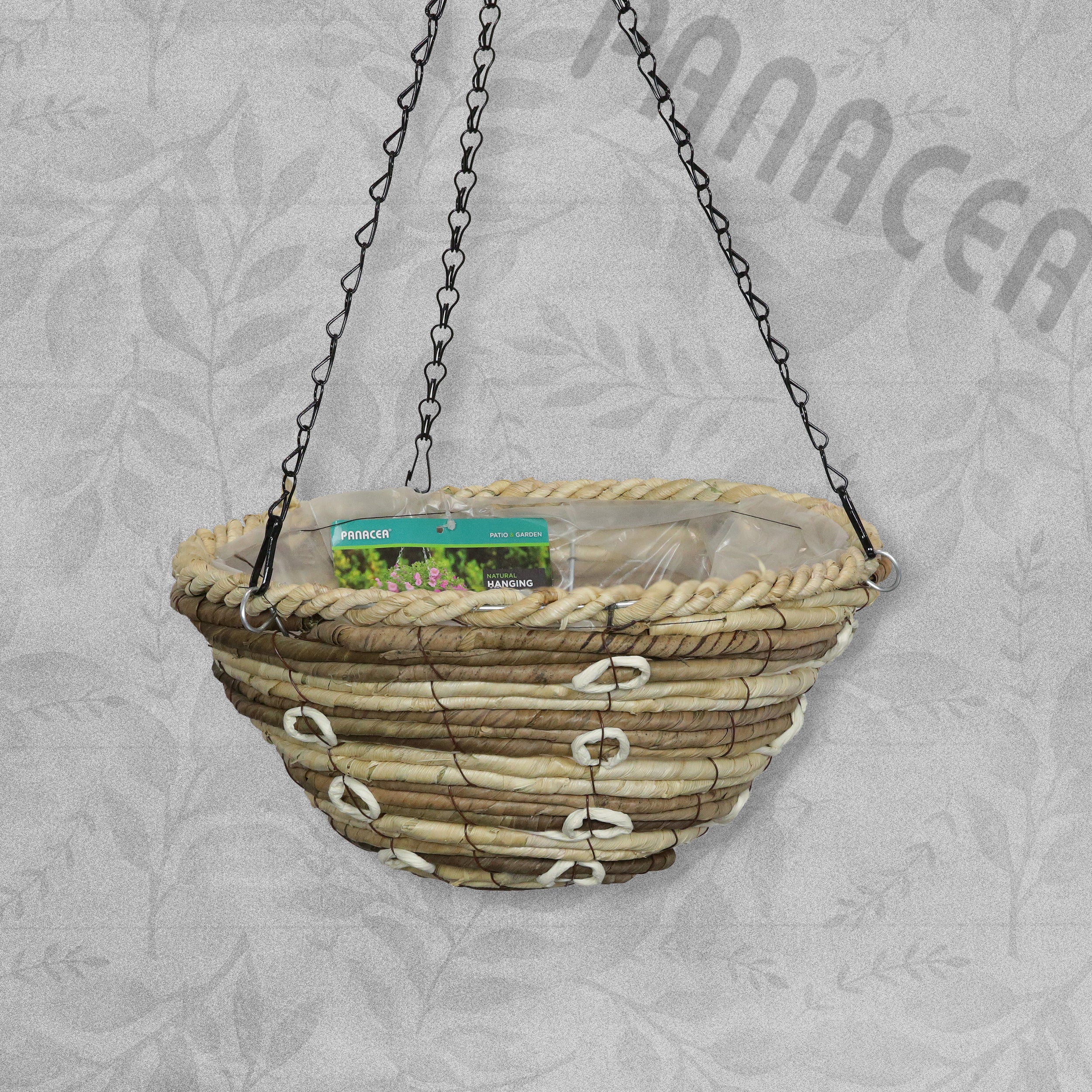 Panacea 12" Cornrope Hanging Basket