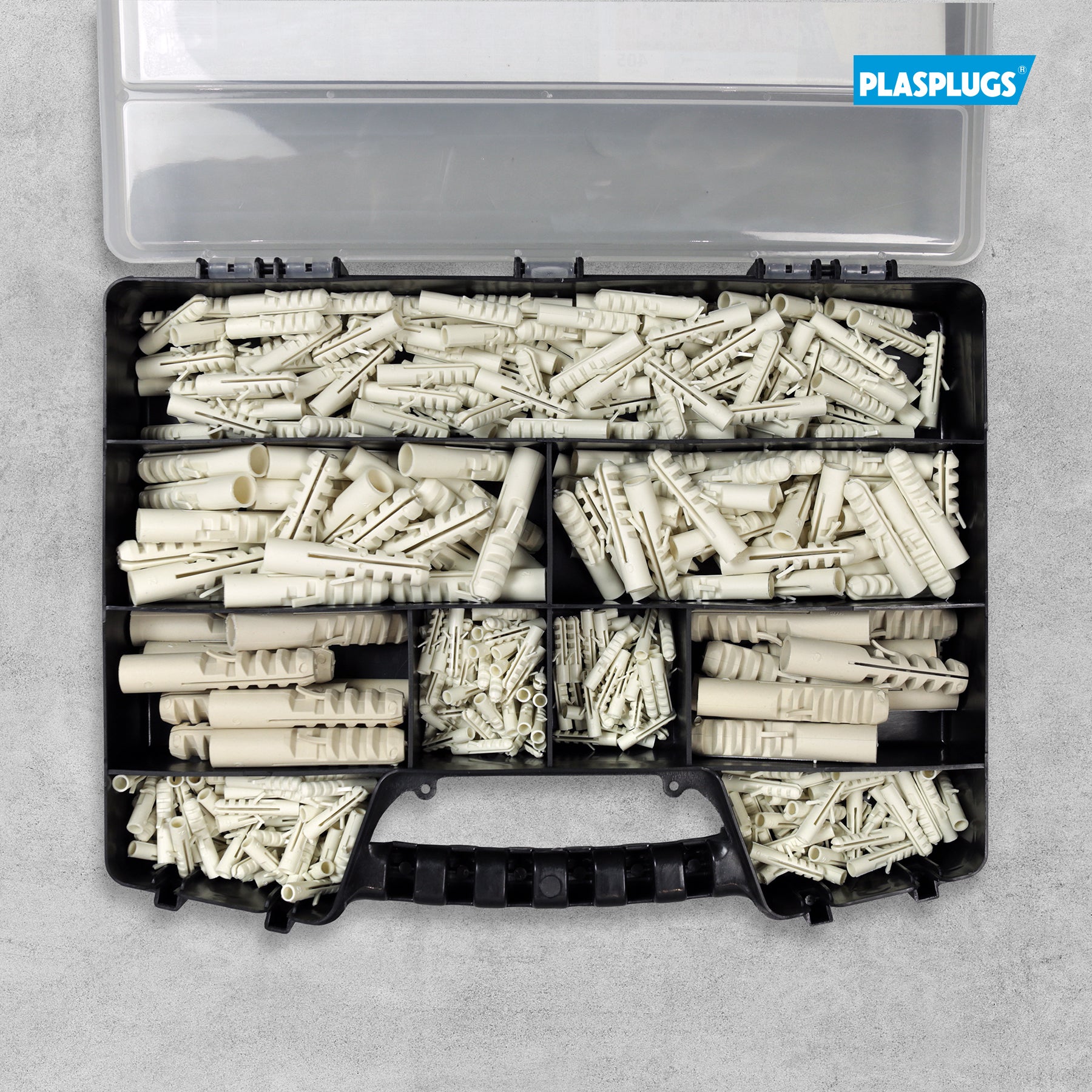 Plasplugs Nylon Wall Plug Assortment - Pack of 405