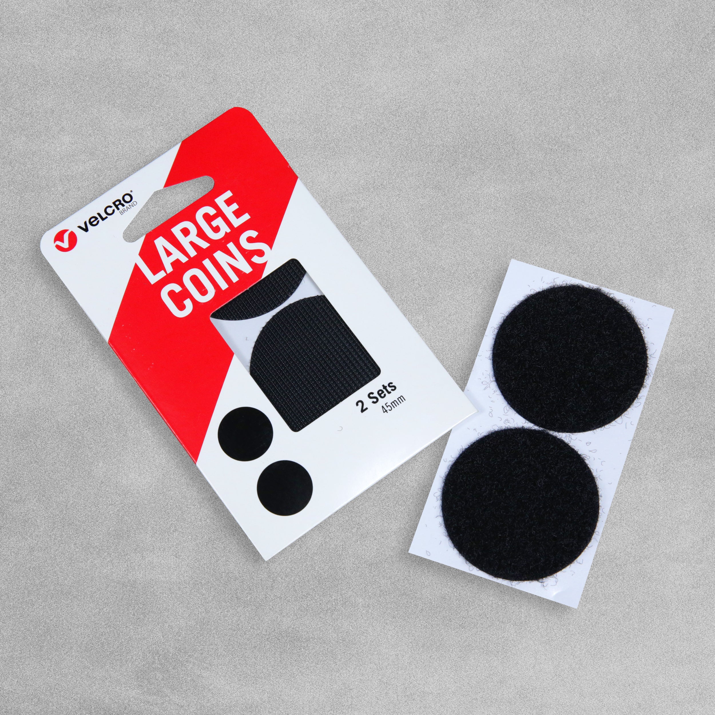 Velcro Brand Hook & Loop Self Adhesive Large Coins 45mm - Pack of 2 Sets