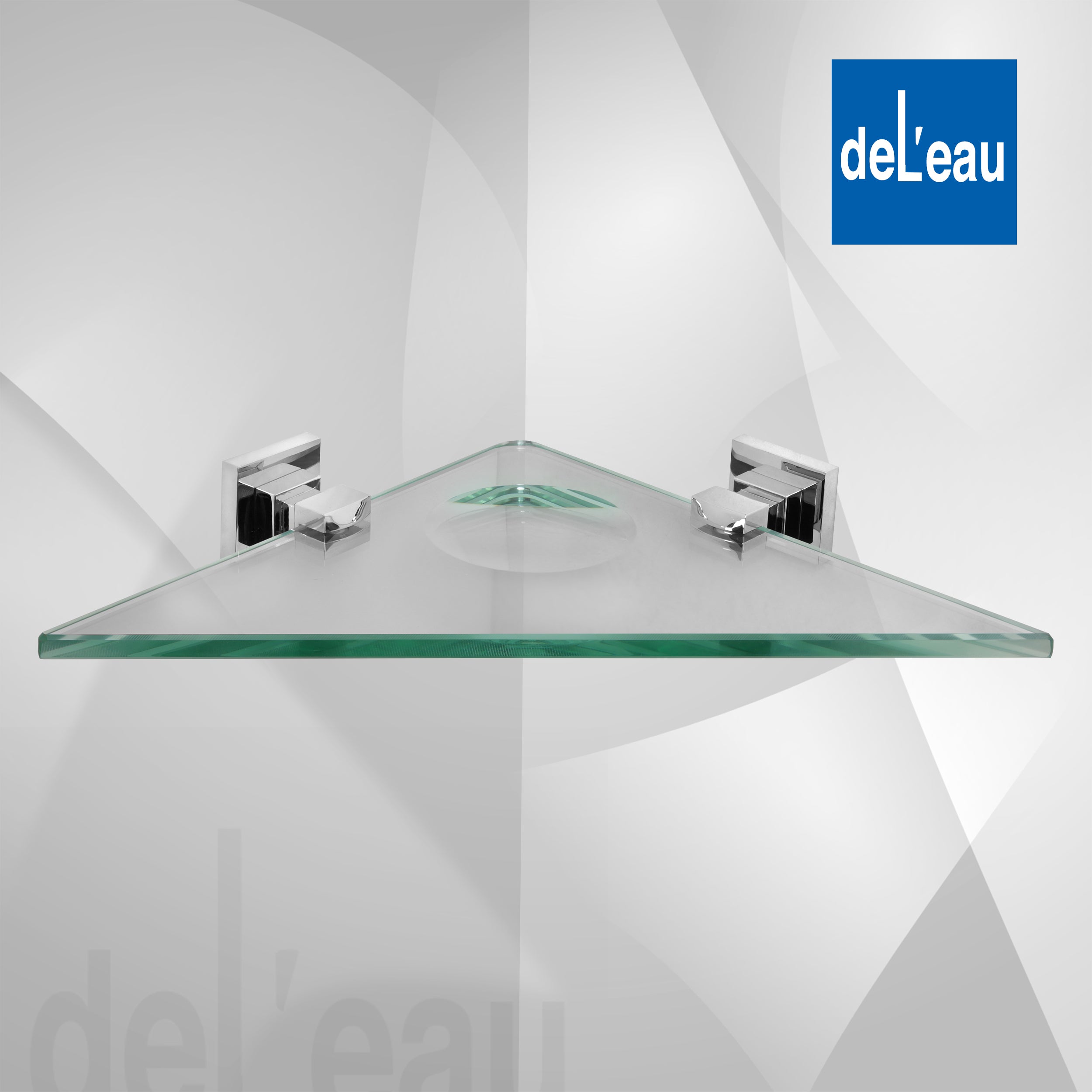 De L'eau Cadenza Glass Corner Shelf/Soap Tray