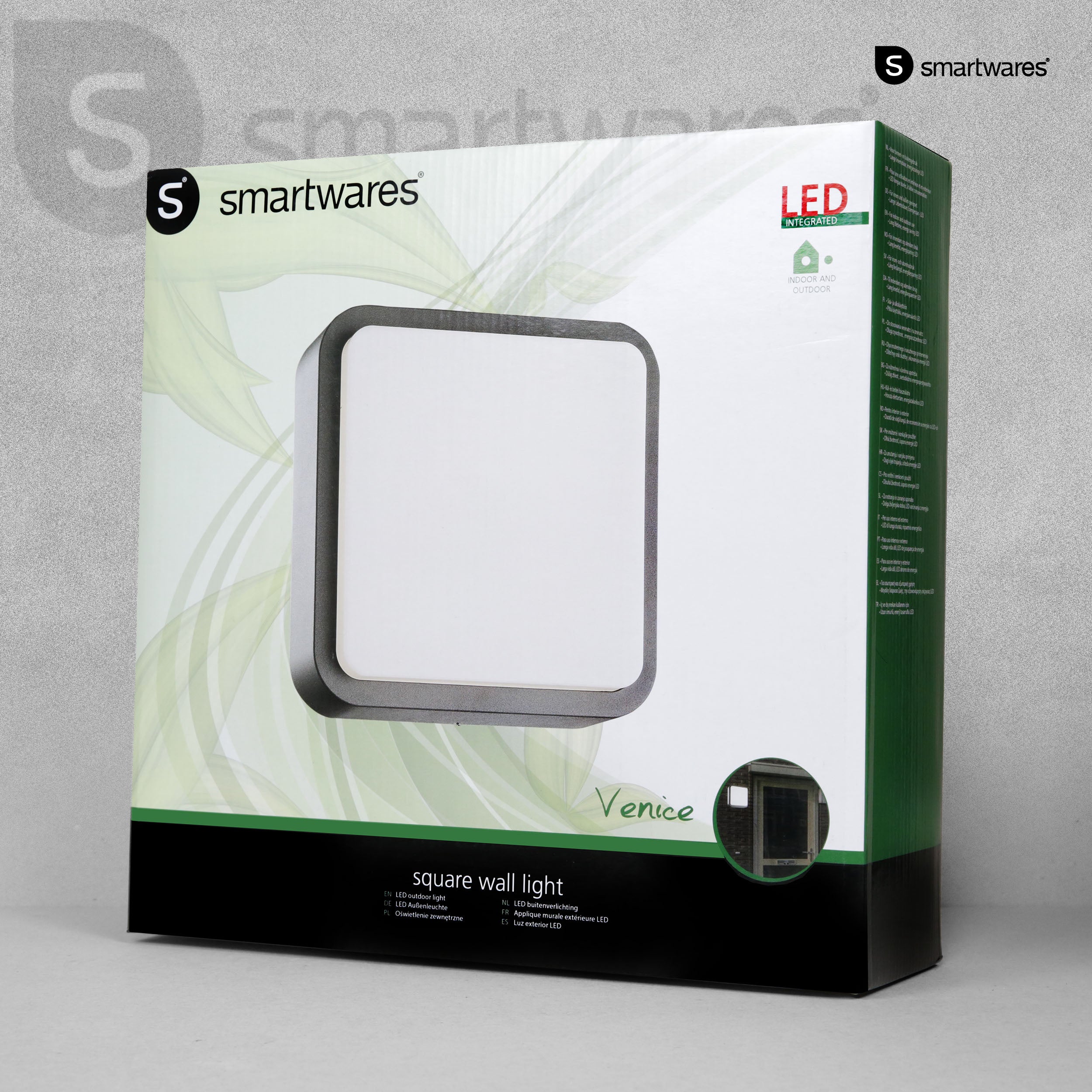 Smartwares Square Outdoor Wall Light, Integrated LED - Venice