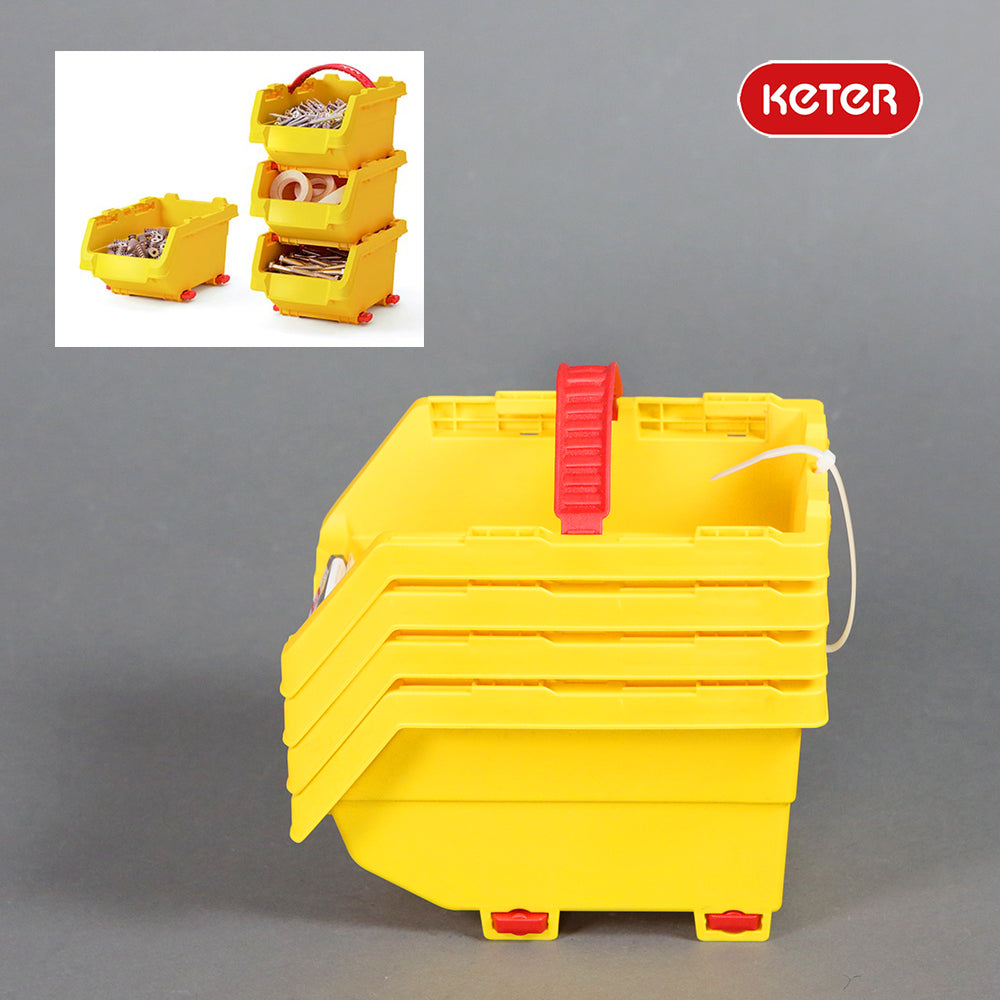 Keter Click it Bin 4 Piece Set -  23cm x 16cm x 13.5cm