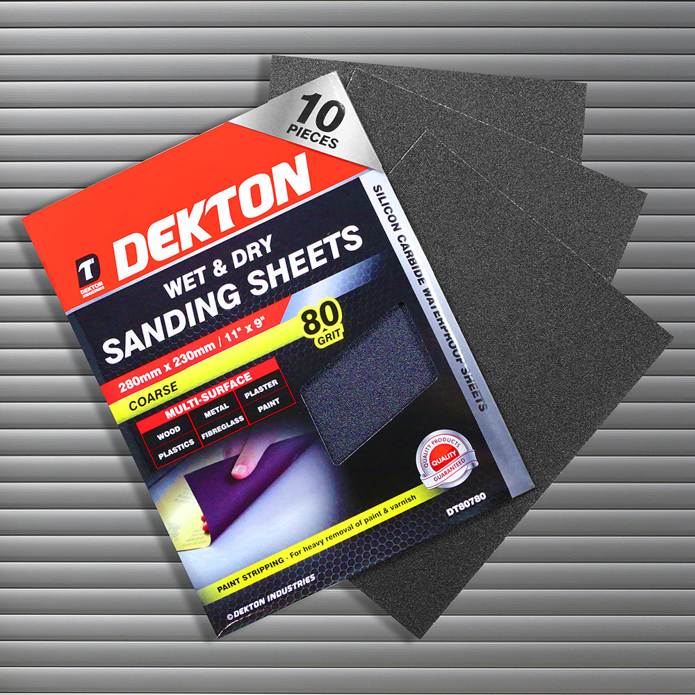 Wet & Dry Sanding Sheets 10 Pieces by Dekton, sold by In-Excess