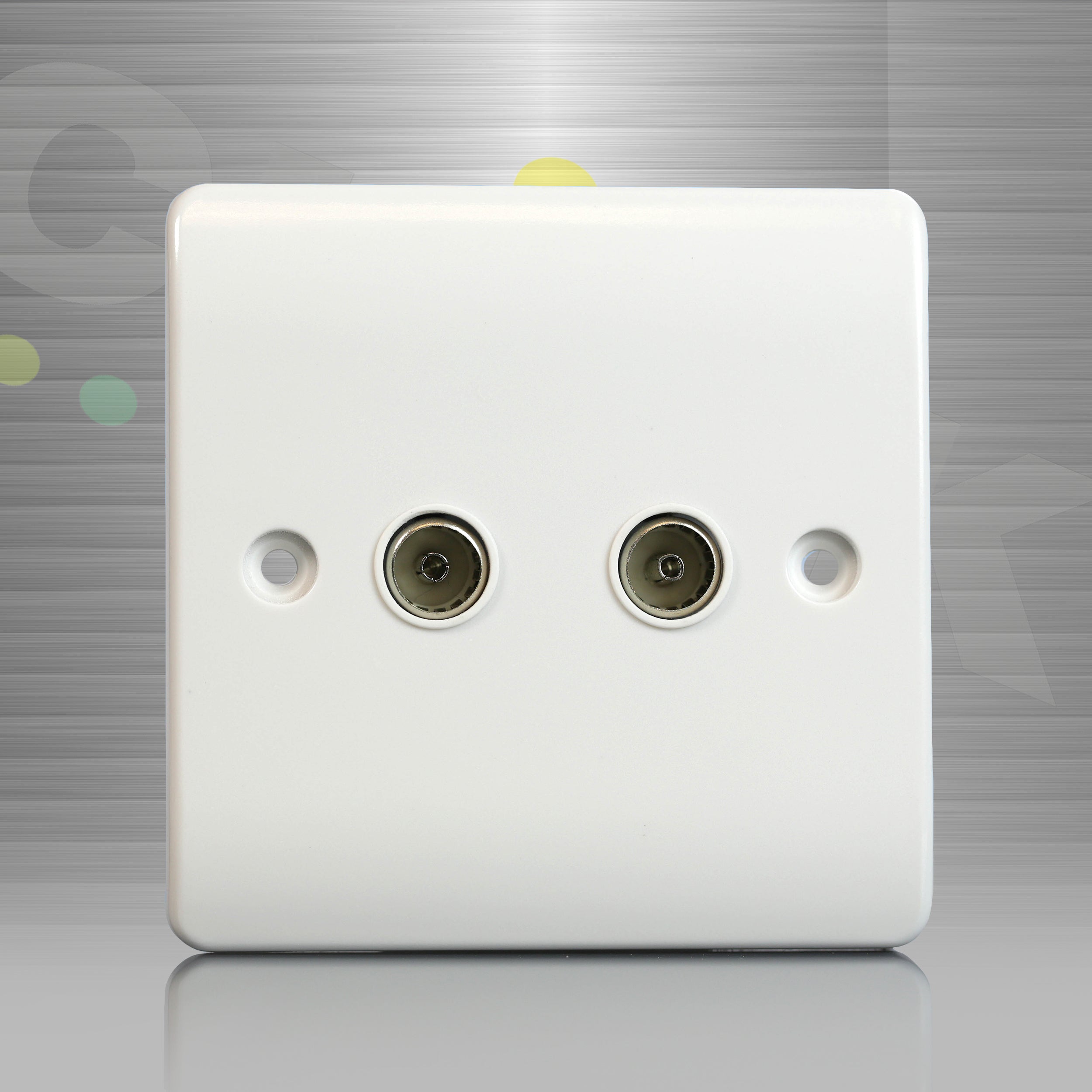 Click Mode Coaxial Socket Double Outlet