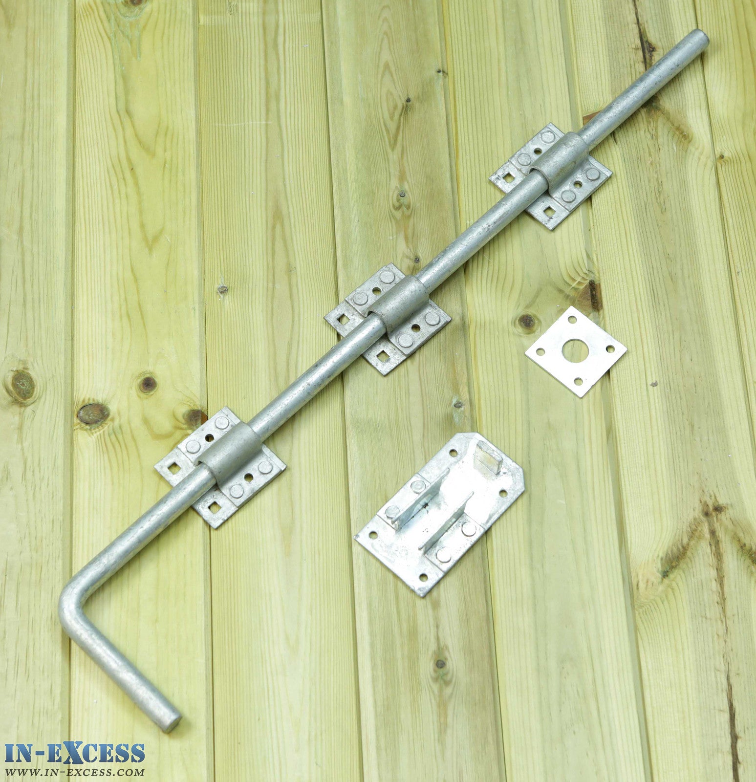 Heavy Duty Garage Door / Gate Drop Bolt Kit Galvanised 600mm 24"