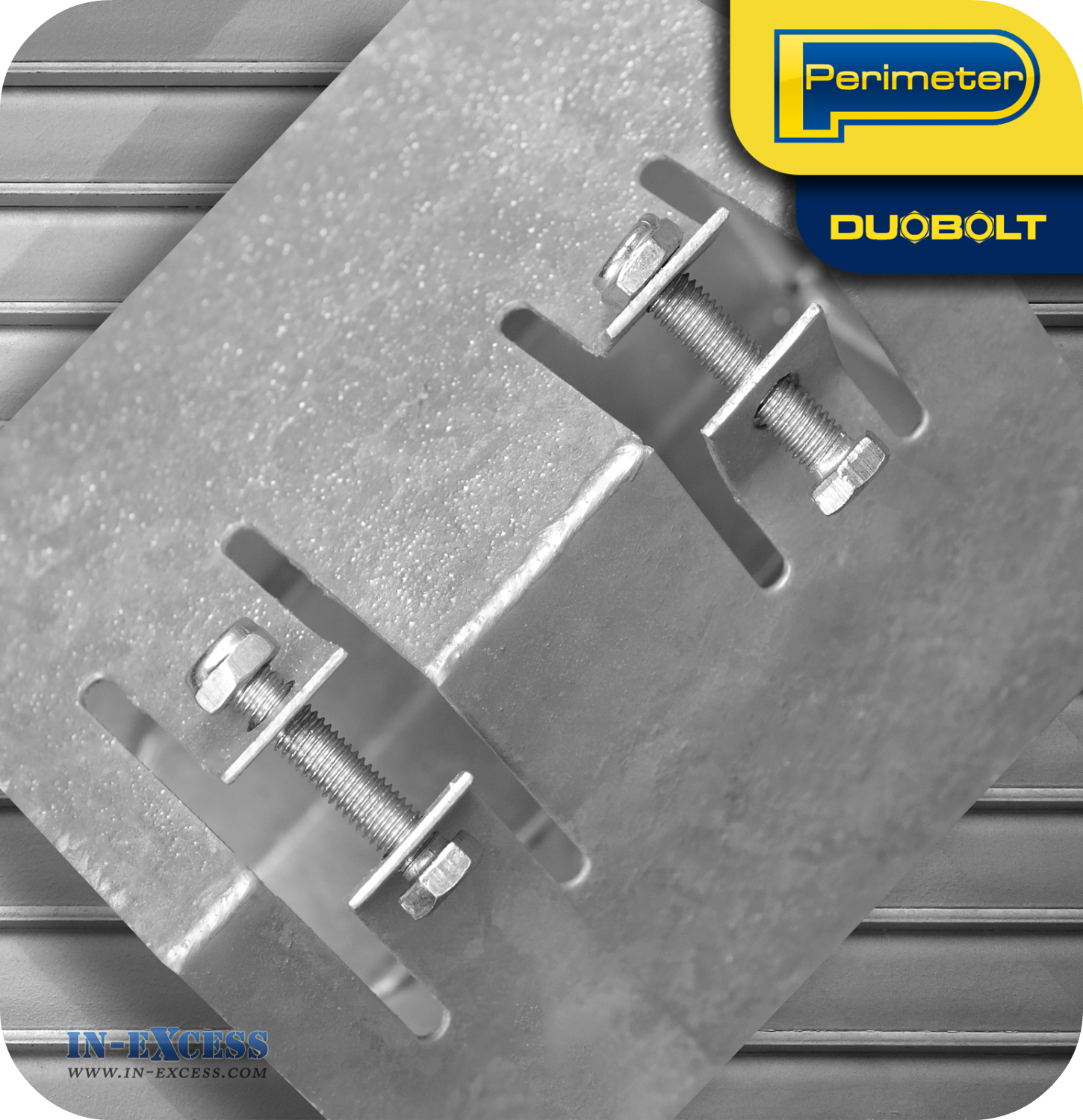 Perimeter DuoBolt Galvanised Bolt Down Fence Support -  100mm (4")