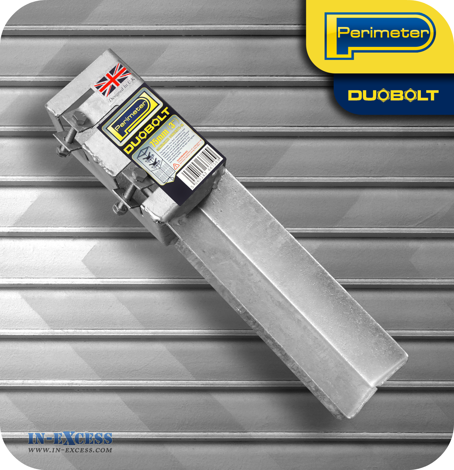 Perimeter DuoBolt Galvanised Concrete-In Fence Support -  75mm (3")