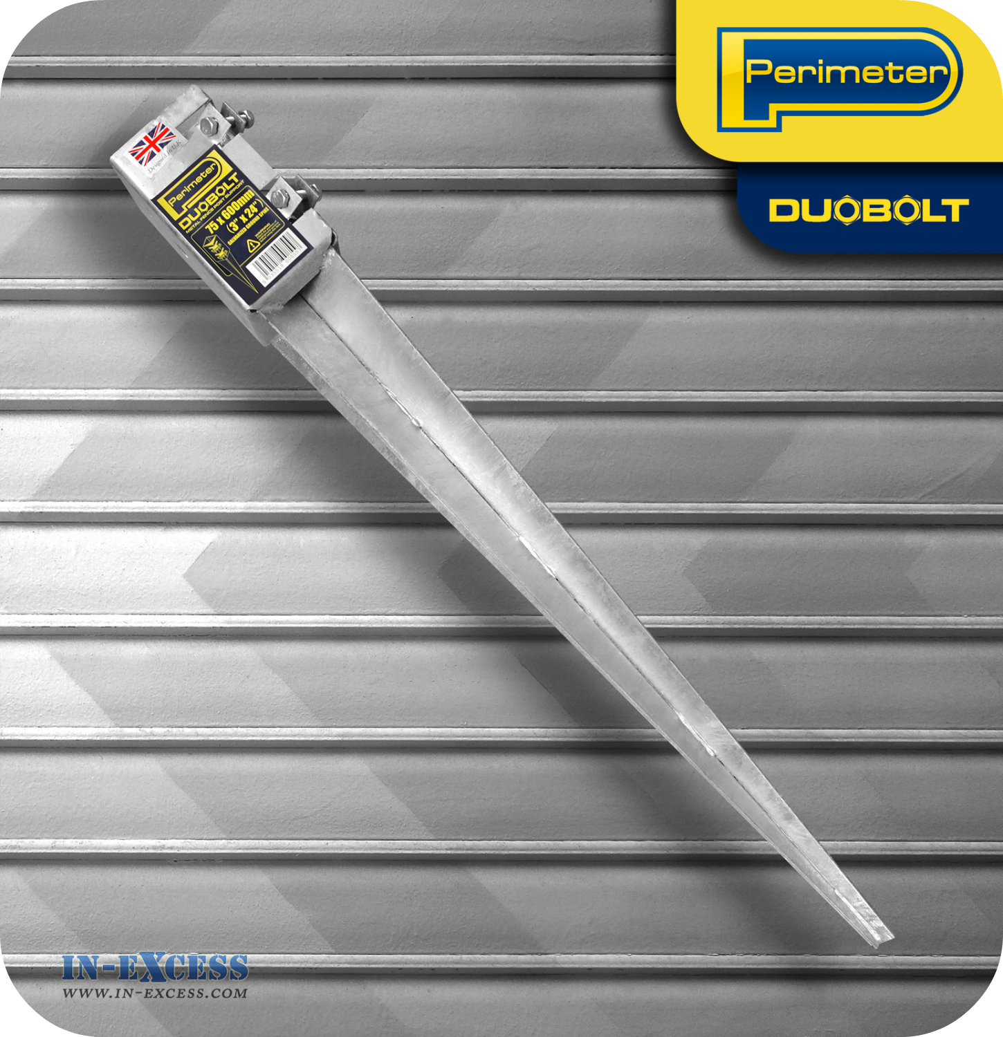 Perimeter DuoBolt Galvanised Ground Spike Fence Support -  75mm (3")