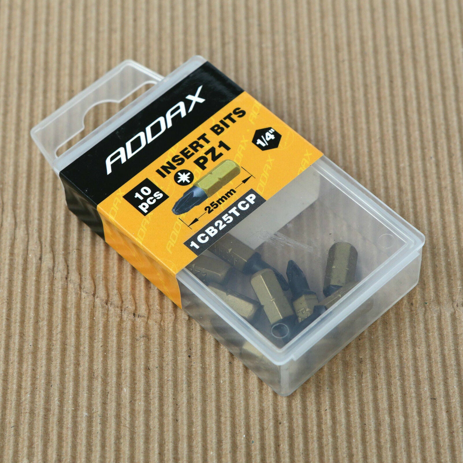 ADDAX Timco 25mm PZ1 1CB25TCP Pozi Premium Screwdriver Bits 1/4" - Box of 10